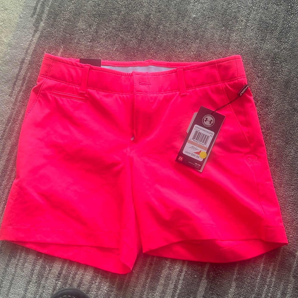 NTW Under Armour hot pink size 2 women’s golf shorts